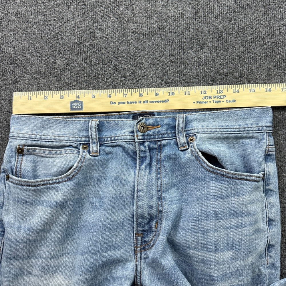 J.Crew The Sutton Jeans Mens 30x32 (32x31) Light Blue Straight Fit Stretch - Picture 13 of 15